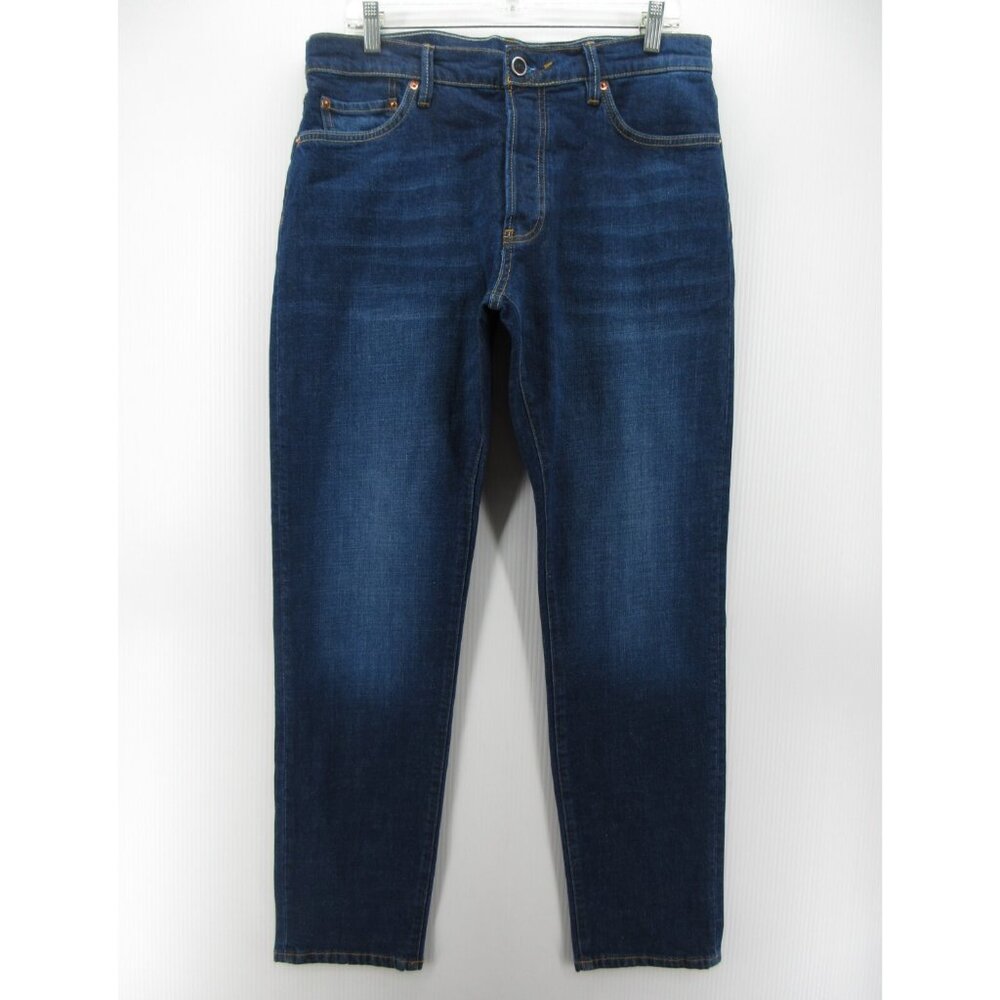 J Mclaughlin Jeans 34 Straight Denim Stretch Pants Button Fly 34X32 *
